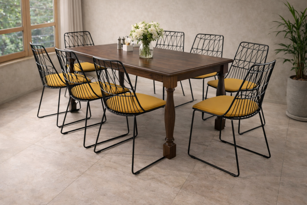 Modern dining table with chair