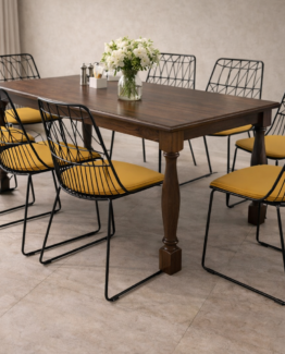 Modern dining table with chair