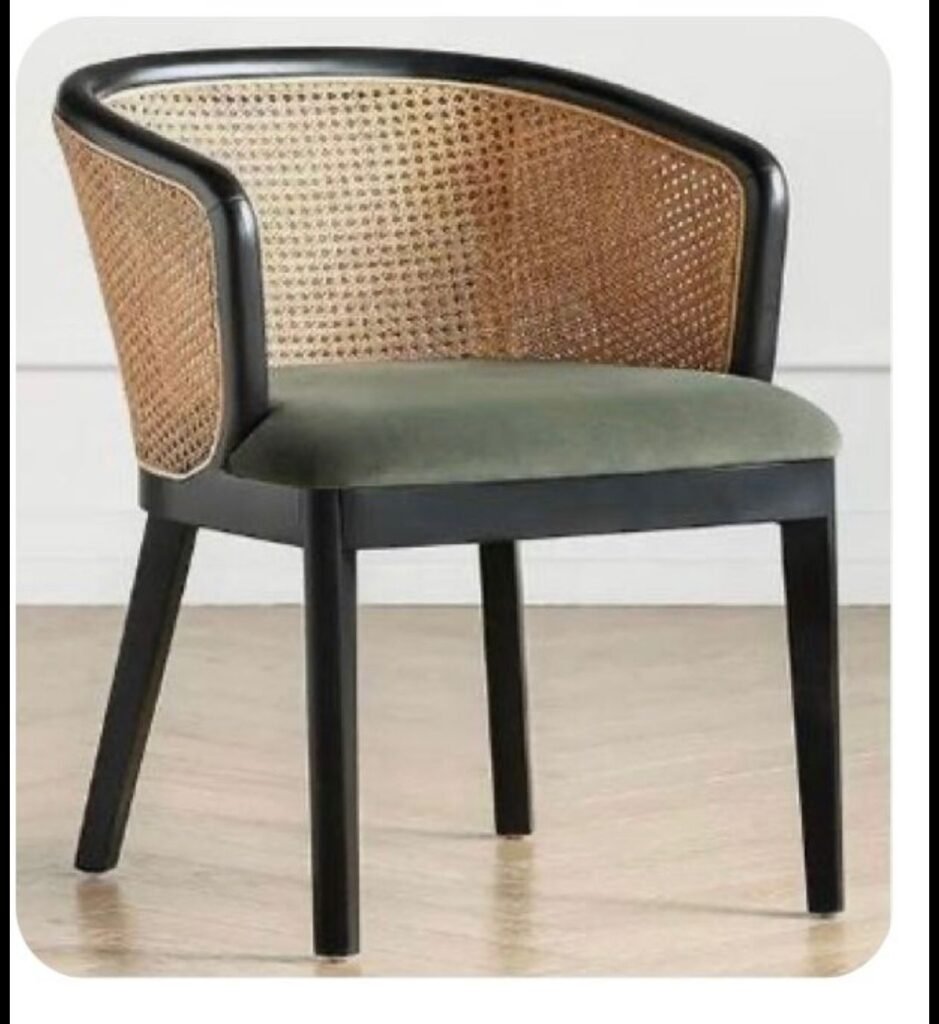 SHISHAM WOOD CANE BACK CHAIR