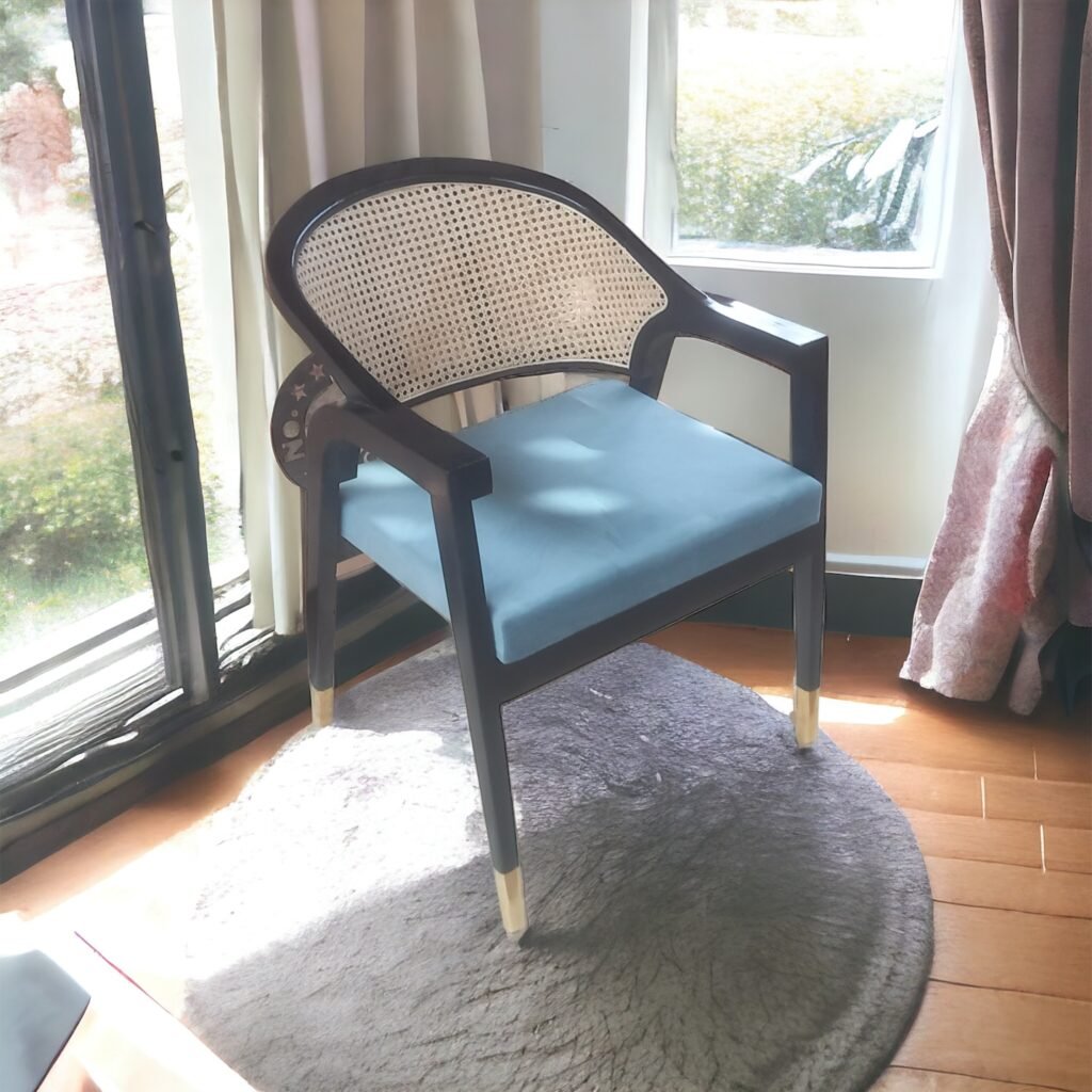 Wooden Rattan Arm  Chair