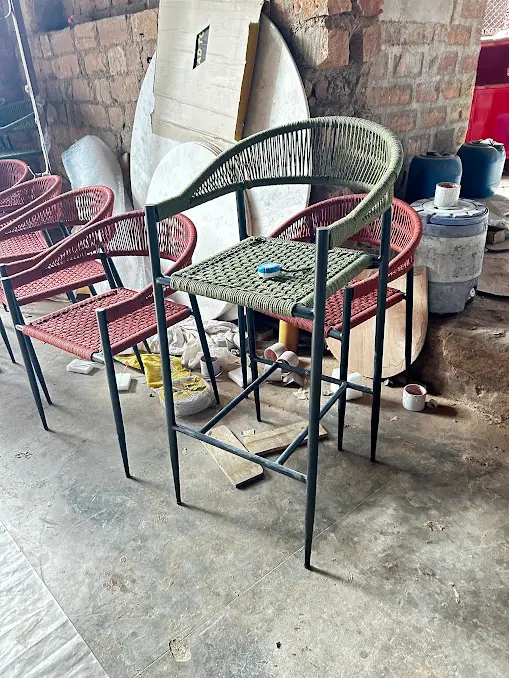 Outdoor rope bar chair