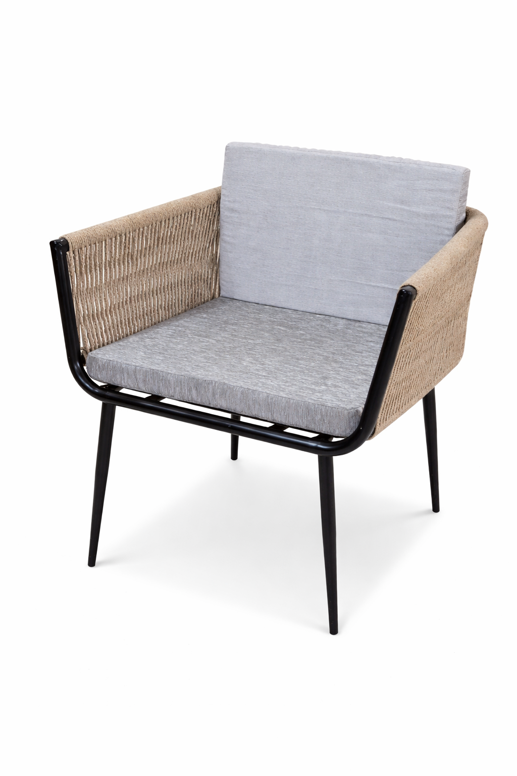 Modern accent chair with rope details