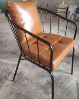 BROWN IRON CAFE CHAIR