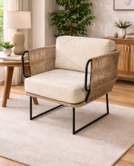 OUTDOOR SINGLE SOFA WITH ROPE