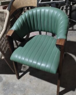 Green leather chair